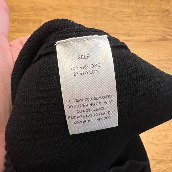 Promise the Label Boutique Black Ribbed Long Sleeve Top Size S - Picture 4 of 4